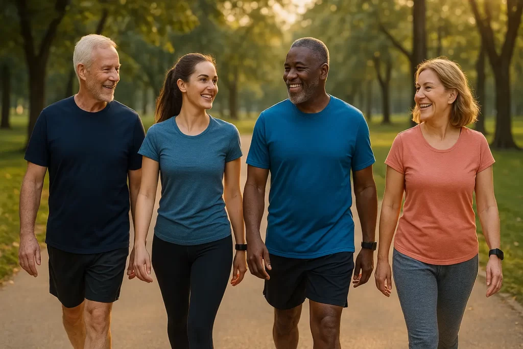 Caminhadas em grupo: como a motivação coletiva melhora os resultados