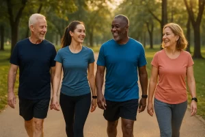 Caminhadas em grupo: como a motivação coletiva melhora os resultados